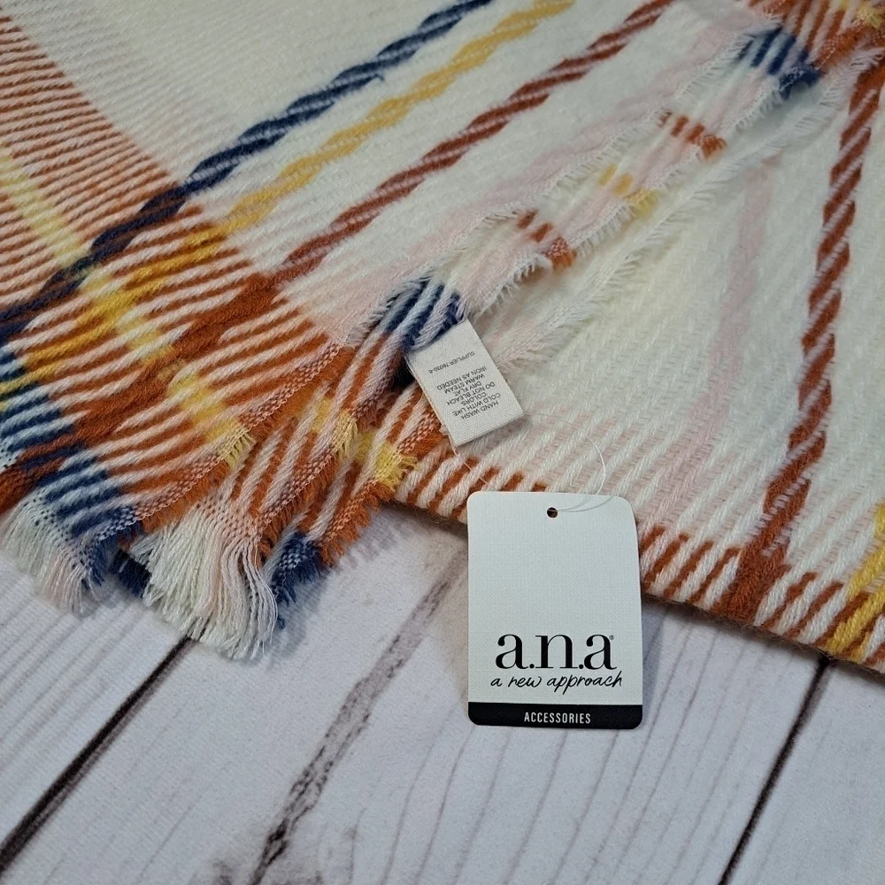 A.n.a Multi Color Plaid Scarf
